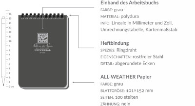 Wasserdichtes Notizbuch – Pocket Notebook 4/6”