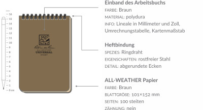Wasserdichtes Notizbuch – Pocket Notebook 4/6”