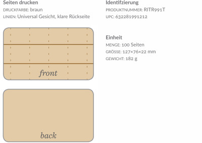 Ersatzblätter– All-weather Index Cards