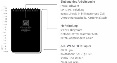 Wasserdichtes Notizbuch – Pocket Notebook 4/6”